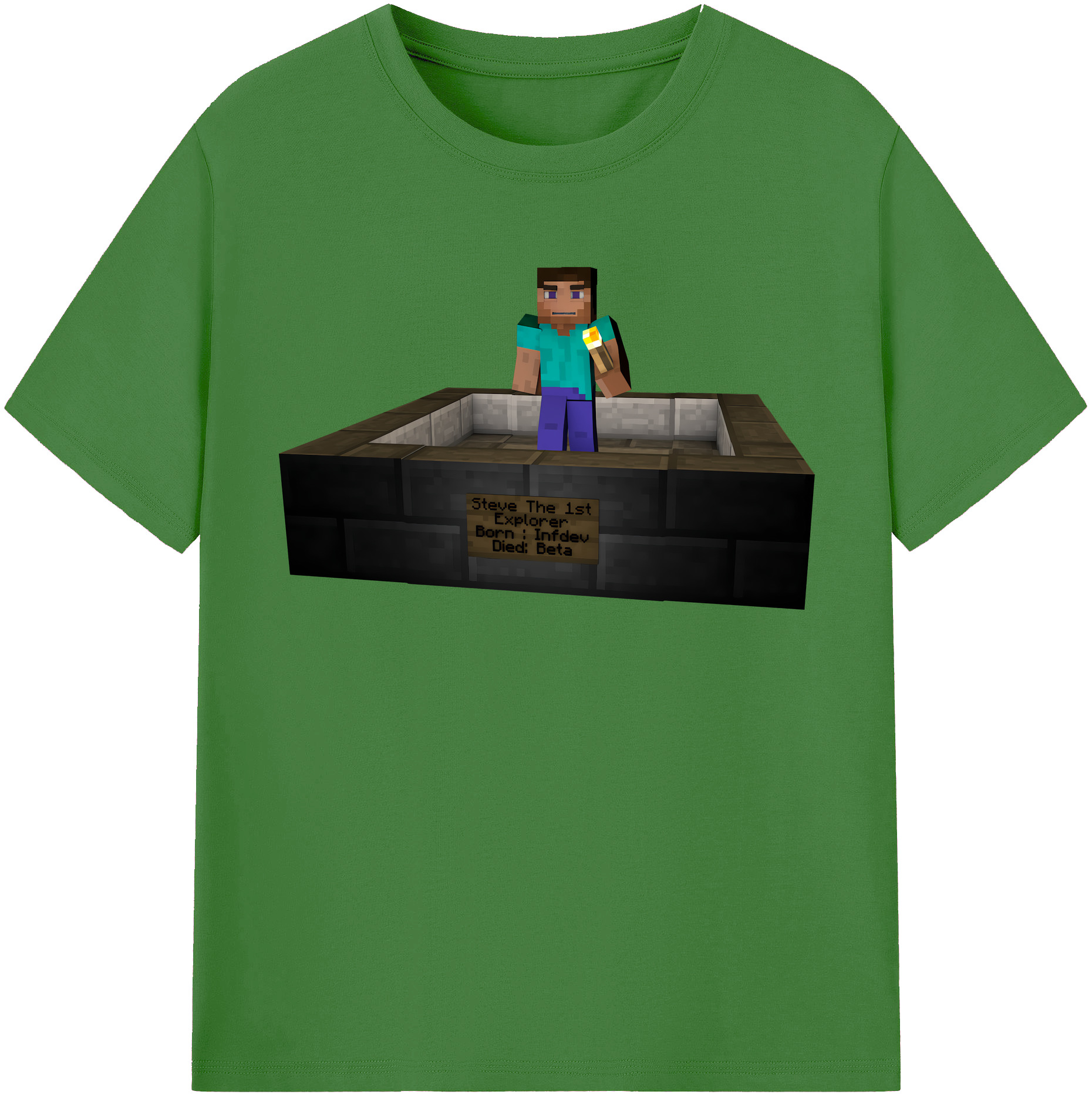 （画像用） マインクラフト ブロックの世界 Minecraft MC Block world レディースカジュアルプリントTシャツ（綿100％）